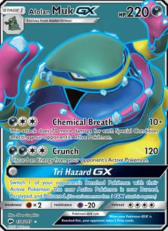 Alolan Muk GX, Burning Shadows, no. 138