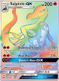 Salazzle GX, Burning Shadows, no. 151