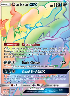 Darkrai GX, Burning Shadows, no. 158