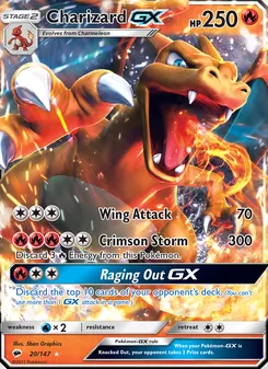Charizard GX, Burning Shadows, no. 20