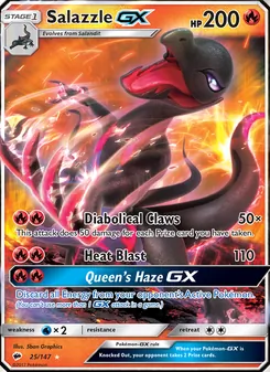 Salazzle GX, Burning Shadows, no. 25
