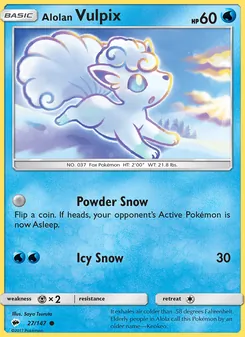 Alolan Vulpix, Burning Shadows, no. 27