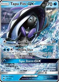 Tapu Fini GX, Burning Shadows, no. 39