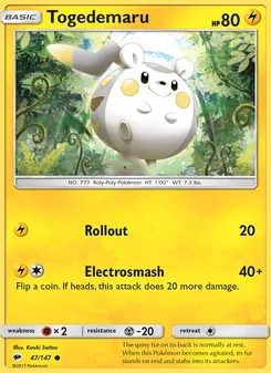 Togedemaru, Burning Shadows, no. 47