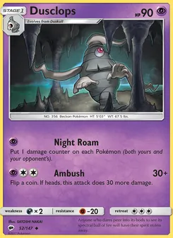 Dusclops, Burning Shadows, no. 52