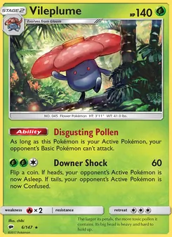 Vileplume, Burning Shadows, no. 6