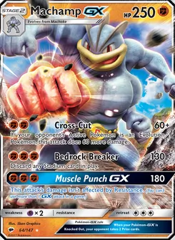Machamp GX, Burning Shadows, no. 64