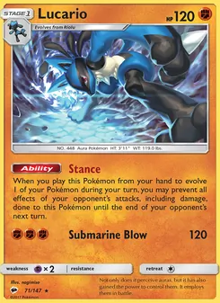 Lucario, Burning Shadows, no. 71