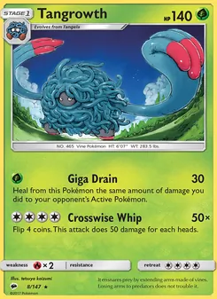 Tangrowth, Burning Shadows, no. 8