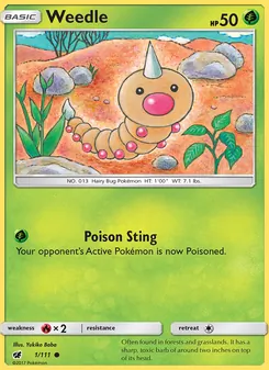 Weedle, Crimson Invasion, no. 1
