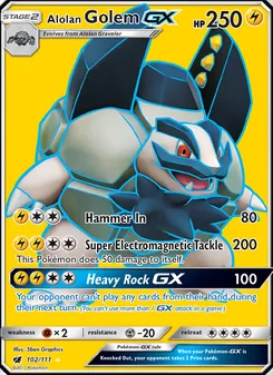 Alolan Golem GX, Crimson Invasion, no. 102