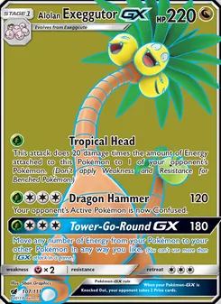 Alolan Exeggutor GX, Crimson Invasion, no. 107