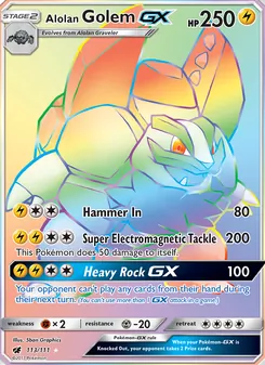 Alolan Golem GX, Crimson Invasion, no. 113