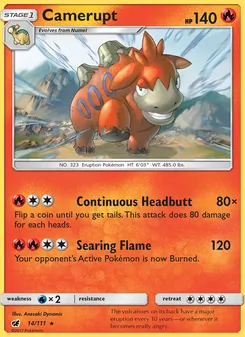 Camerupt, Crimson Invasion, no. 14