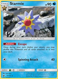 Starmie, Crimson Invasion, no. 16