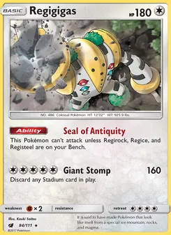 Regigigas, Crimson Invasion, no. 84