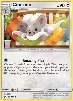 Cinccino, Crimson Invasion, no. 86
