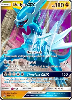 Dialga GX, Ultra Prism, no. 100