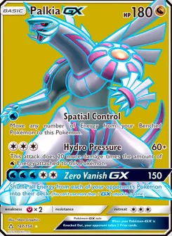 Palkia GX, Ultra Prism, no. 147