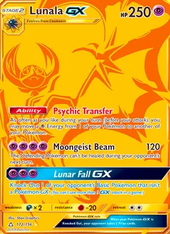 Lunala GX, Ultra Prism, no. 172