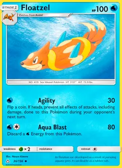 Floatzel, Ultra Prism, no. 36