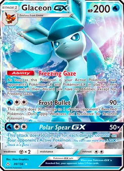 Glaceon GX, Ultra Prism, no. 39