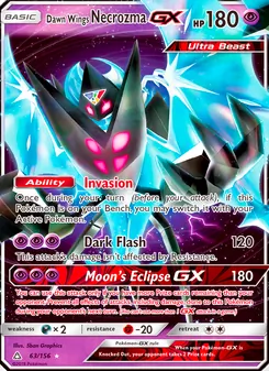 Dawn Wings Necrozma GX, Ultra Prism, no. 63