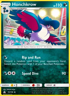 Honchkrow, Ultra Prism, no. 72