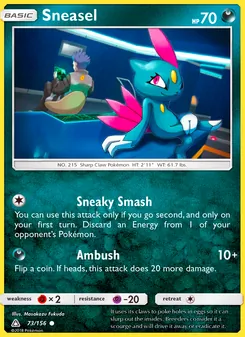 Sneasel, Ultra Prism, no. 73