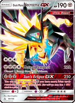 Dusk Mane Necrozma GX, Ultra Prism, no. 90