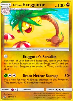 Alolan Exeggutor, Ultra Prism, no. 95