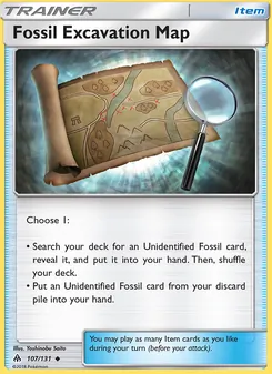 Fossil Excavation Map, Forbidden Light, no. 107