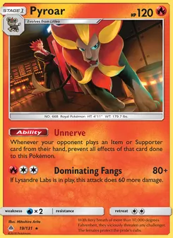 Pyroar, Forbidden Light, no. 19