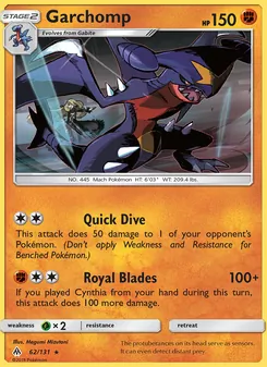 Garchomp, Forbidden Light, no. 62