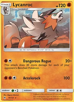 Lycanroc, Forbidden Light, no. 76
