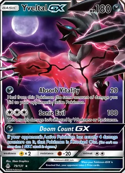 Yveltal GX, Forbidden Light, no. 79