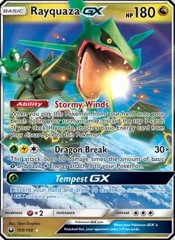 Rayquaza GX, Celestial Storm, no. 109