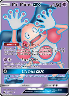 Mr. Mime GX, Celestial Storm, no. 156
