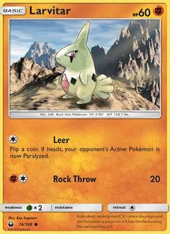 Larvitar, Celestial Storm, no. 74