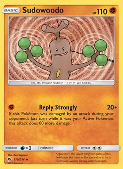 Sudowoodo, Lost Thunder, no. 110