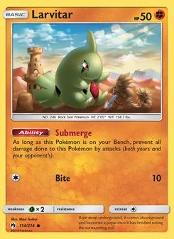 Larvitar, Lost Thunder, no. 114