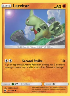 Larvitar, Lost Thunder, no. 115