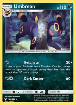 Umbreon, Lost Thunder, no. 120