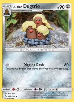 Alolan Dugtrio, Lost Thunder, no. 123