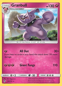 Granbull, Lost Thunder, no. 138