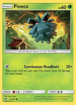 Pineco, Lost Thunder, no. 15