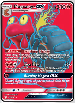 Magcargo GX, Lost Thunder, no. 198