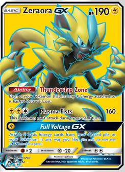 Zeraora GX, Lost Thunder, no. 201