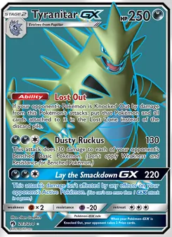 Tyranitar GX, Lost Thunder, no. 203
