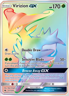 Virizion GX, Lost Thunder, no. 217